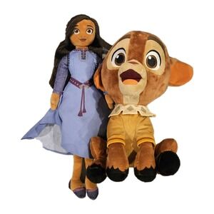 Disney Wish Asha & Valentino Plush Set 18" Movie Bundle Disney Store